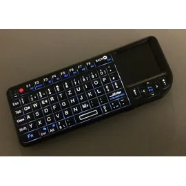 BerryBase Mini Funk Tastatur mit Touchpad & Beleuchtung - schwarz, US Layout