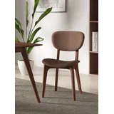 INOSIGN »COZY Made in Italy«, (Set), 2 St., Microfaser, Gestell in Buche, Kirsch- oder Nussbaum, Massivholz, Design Stuhl
