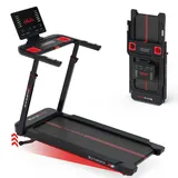 CITYSPORTSPRO Laufband für Zuhause Klappbar mit Steigung, 15.5 km/h Walking Pad bis 200 kg belastbar, Leises Elektrisches Laufband Schreibtisch mit LED und App