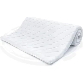 Fdm Topper 90x200 cm Matratzenauflage mit RavineBlue-Schaum Matratzenschoner Kokosfaser H4