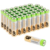 GP AA Mignon Batterie GP Alkaline Super 1,5V 40 Stück