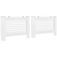 vidaXL Heizkörperverkleidung 2 Stk. Weiß 112 x 19 x 81,5 cm MDF
