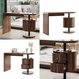 Vicco Schminktisch Lara Eiche rustikal 120 cm mit 2 Schubladen