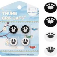 INF Verbessere dein Spielerlebnis mit Switch2 Silikon-Katzenpfoten-Kappen Schwarz-Weiss