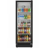 SCHOEPF Getränkekühlschrank GKS300SB, 169.5 cm hoch, 59.5 cm breit, 300l Nutzinhalt, Energieklasse B, Umluftbetrieb schwarz