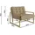 s-style möbel Loungesessel Elfriede Samtstoff 84 x 81 x 89 cm Beige/Gold