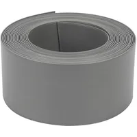 Jiubiaz Rasenkante Mähkante Kunststoff Grau 25 m (140/2 mm), Garten Pflasterstein Gartenwegen, Gartenumrandung