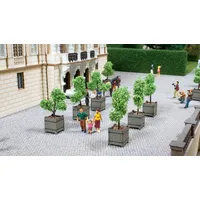 NOCH 14013 H0 2er-Set Laser-Cut minis Zierbäume in Kübeln