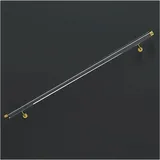 Handlauf 1m 2m 3m 4m 5m 6m Klarer Acrylglas Handlauf Für Innentreppen - Rutschfest Transparenter Treppenhandlauf, Geländer Für Wandmontage Mit Goldenen/silbernen Halterungen ( Color : Golden Brackets