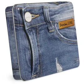 Gütermann Denim-Box mit Jeansnadeln und Kunstlederlabels