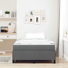 vidaXL Boxspringbett 120 x 200 cm Dunkelgrau