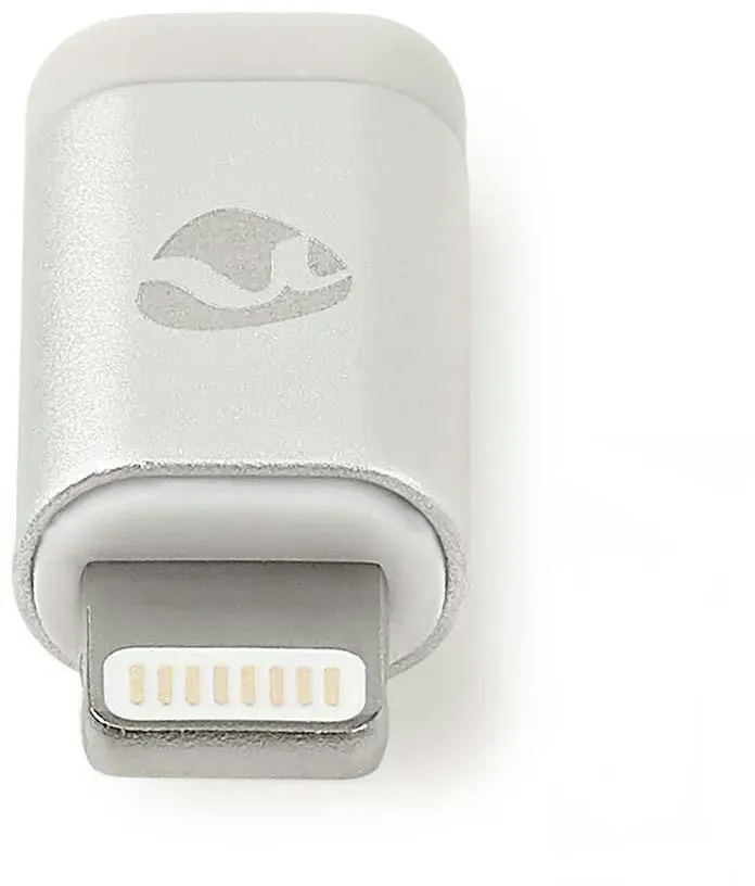 Nedis Lightning-Adapter - Apple Lightning 8-Pin - USB Micro-B Buchse - Vergoldet - Rund - Aluminium
