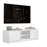 lookway HANA TV-Lowboard 120x36x40 cm Weiß Kunststoff/Spanplatte/Holzwerkstoff