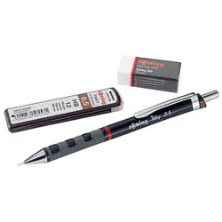 rotring Tikky Druckbleistift-Set schwarz HB 0,5 mm, 1 Set