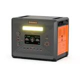 Greenery Tragbare Powerstation 2500W, Solargenerator 2304Wh LiFePO4 Akku, mit 12 Ports 99% Geräte erfüllt, USV, 3500+Ladezyklen,1.5h vollladen, 230V, Powerstation für Camping, Draußen, Wohnmobil