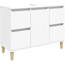 vidaXL Waschbeckenunterschrank 80 x 60 x 33 cm Weiß