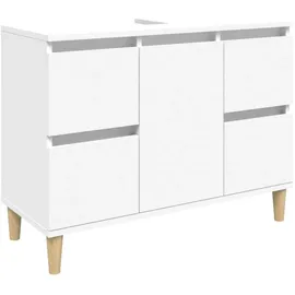 vidaXL Waschbeckenunterschrank 80 x 60 x 33 cm Weiß