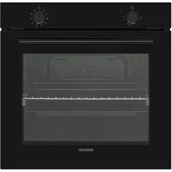 Telefunken ECB75A-B Einbaubackofen, 75 Liter, 10 Betriebsarten, Autark, Dampfreinigung, Teleskopauszug, Umluft, 60 cm