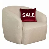 bene living Loungesessel Loconia Polyester 89 x 76 x 87 cm Beige drehbar mit Kissen