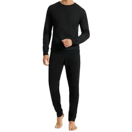 SCHIESSER Herren Schlafanzug lang, Schwarz 52