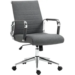 SVITA OFFICE COMFORT Bürostuhl Schreibtischstuhl Drehstuhl Chefsessel Stoffbezug Dunkelgrau