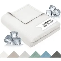Blumtal Microfaserbettdecke Kühldecke Sommerdecke Bambus, selbstkühlende Decke, OEKO-TEX zertifizierte kühlende Decke für Sofa, Sommer & Reisen braun 100 cm x 120 cm