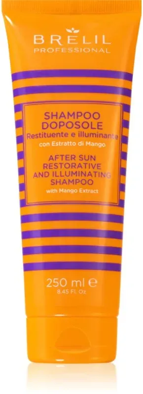 Brelil Professional Solaire After Sun Shampoo Shampoo mit ernährender Wirkung für durch Chlor, Sonne oder Salzwasser geschädigtes Haar 250 ml