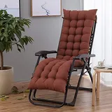 Hixingo Deckchair Auflagen für Gartenliege, Hochlehner Auflagen mit Krawatte, Tragbare Anti-Rutsch Relax Sonnenliege Liegenauflage für Reisen,Urlaub,Innen,Außen (Kaffee,48x155cm)