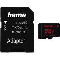 Hama microSDHC 16GB UHS-I U3 + SD-Adapter