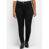 sheego SHEEGO, Damen, Gr. 112, Langgrößen, schwarz denim, 68% Baumwolle, 30% Polyester, 2% Elasthan, unifarben, lang, Jeans