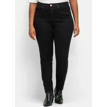sheego SHEEGO, Damen, Gr. 112, Langgrößen, schwarz denim, 68% Baumwolle, 30% Polyester, 2% Elasthan, unifarben, lang, Jeans