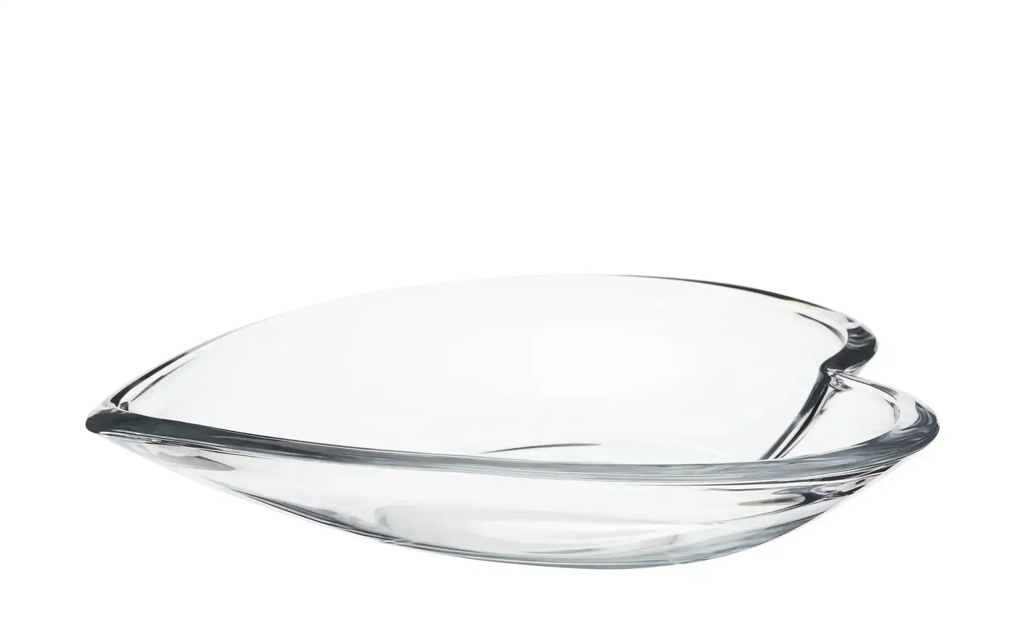 Deko Schale  Herz , transparent/klar , Glas , Maße (cm): H: 30,5  Ø: 30
