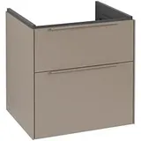 Villeroy & Boch Subway 3.0 Waschtisch-Unterschrank C578L2VM 57,2x57,6x47,8cm, mit LED/Griff monochrom, taupe