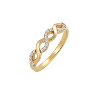 Elli DIAMONDS Infinity Verlobung Diamant (0.09 ct.) 585 Gelbgold Ringe Damen