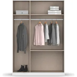 Rauch Drehtürenschrank RAUCH "Kleiderschrank Schrank Garderobe Wäscheschrank COSTA in 3 Breiten", grau (graumetallic), B:136cm H:197cm T:54cm, Holzwerkstoff, Schränke, Drehtürenschrank, viel Platz, grifflose Front und Push-to-Open Funktion MADE IN GERMANY,