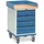 FETRA Rollschrank Stahl/Holzwerkstoff 650 x 550 mm blau mit Arbeitsplatte und 4 Schubladen