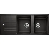 Blanco Zia 8 S schwarz Einbauspüle Handbetätigung 1160 x 500 mm