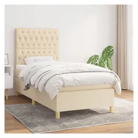 vidaXL Boxspringbett 100 x 200 cm Creme