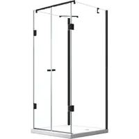 Buylando Emma Duschkabine rechts 80 x 180 cm Schwarz/Glas 80x80x180cm U