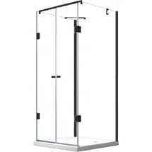 Buylando Emma Duschkabine rechts 80 x 180 cm Schwarz/Glas 80x80x180cm U