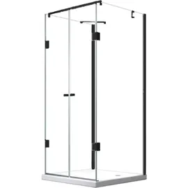 Buylando Emma Duschkabine rechts 80 x 180 cm Schwarz/Glas 80x80x180cm U
