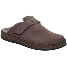 ROHDE Herren Pantoffel Hausschuh Leder Warmfutter Alassio 6790, Größe:47 EU, Farbe:Braun