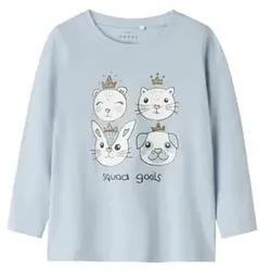 name it Langarmshirt Nmfviolet Subdued Blue, 86