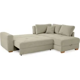 luma-home Eckcouch Cord 2-Sitzer Beige