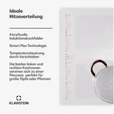 Klarstein Induktions-Kochfeld Masterzone CP14-Mstrzone-60F-WH, Kochfelder Induktion Hob Gas Hob Flex 4 Zonen weiß