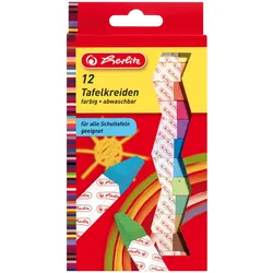 Herlitz Kreide - für Tafel - verschiedene Farben (Packung mit 12)