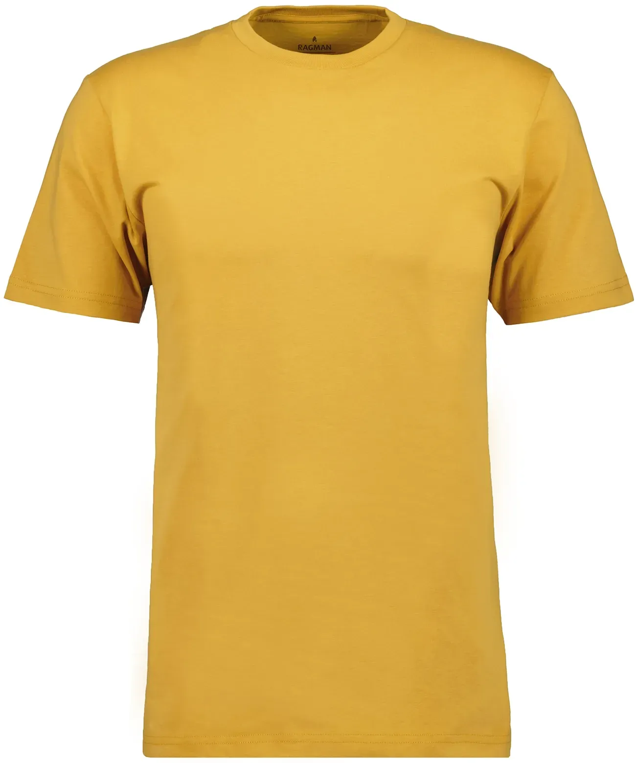 Longshirt RAGMAN, Herren, Gr. 106, gelb (kürbis, 536), Baumwolle, Rundhals, Shirts Longshirt