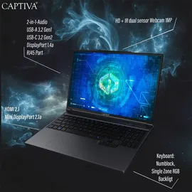 CAPTIVA Highend Gaming I94-483GE 16'' Intel Core i9-14900HX 16 GB RAM 500 GB SSD RTX 5070 Ti ohne Betriebssystem