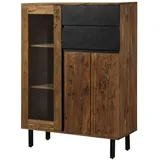 Massivmoebel24 Highboard Sheesham 100x40x135 natur unbehandelt LICHTENBERG #100