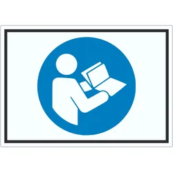 Gebrauchsanweisung beachten Symbol Aufkleber A9 (37x52mm)
